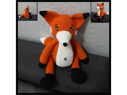 Crochet pattern for fox Fuchsi