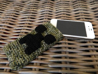 Minecraft Creeper phone cozy cover