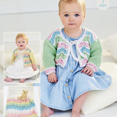 Cardigans and Blanket in Stylecraft Baby Sparkle DK - 9995 - Downloadable PDF