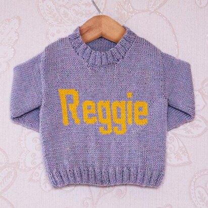 Intarsia - Reggie Moniker Chart - Childrens Sweater