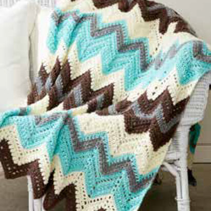 Cabin in The Woods Afghan in Caron Simply Soft and Simply Soft Heathers - Downloadable PDF