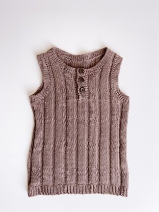 Henley Ribbed Tank Top