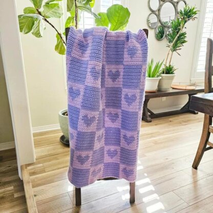 Checkered Hearts Blanket