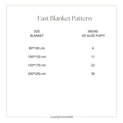 Fast Blanket Pattern