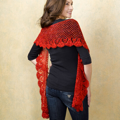 456 Sumac Berry Shawl - Crochet Pattern for Women in Valley Yarns 2/14 Alpaca Silk Hand-Dyed