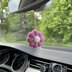 Crochet flower keychain amigurumi pattern keyring Bag charm Crochet car mirror hanging