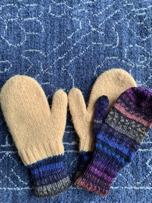 Felted Mittens with Liner