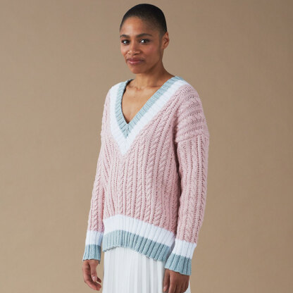 Patsy Sweater - Knitting Pattern For Women in Debbie Bliss Cotton DK