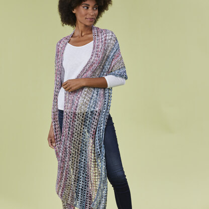 Sag Harbor Wrap - Knitting Pattern for Women in Tahki Yarns Osprey by Tahki Yarns