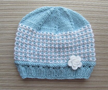 Beautiful Slip Stitch Hat in Sizes 3-6 Months, 2-3 Years and Adult