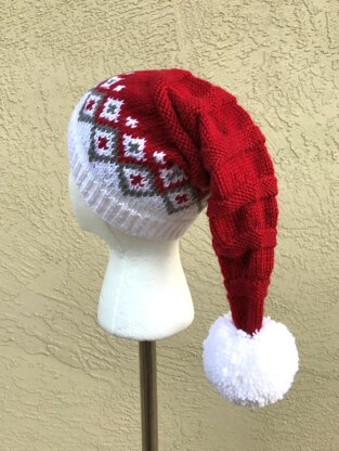 Holiday Colorwork Hat (Beanie/ Santa Hat)