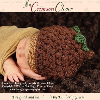 Acorn Cap Hat - Crochet Pattern