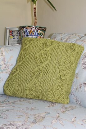 Green Cables Cushion Cover