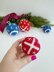 Red X Blue O Christmas ball ornament