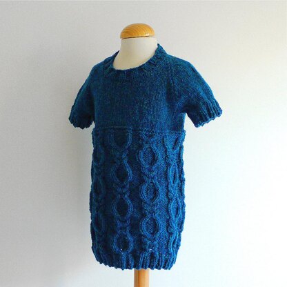 Knitted Tunic for Girls - Ocean