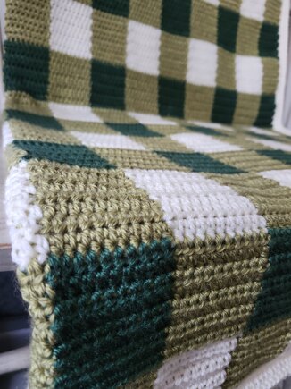 Modern Gingham Throw #7