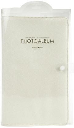 Webster's Pages Color Crush Tall Creative Photo Album 8"X13.5"X2" - White Glitter