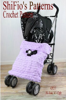 Crochet Pattern Bobble Stroller/Buggy Blanket UK & USA Terms #237