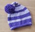 Striped Pom Pom Hat