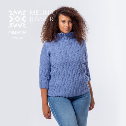 Melina Jumper - Jumper Knitting Pattern For Women in MillaMia Naturally Soft Merino by MillaMia