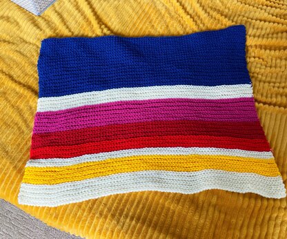 Baby Blanket Bright Sunset Knitted Look