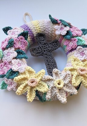 Easter Cross Wreath