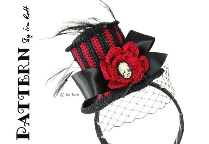 Victorian Goth Steampunk Mini Top Hat and Mittens