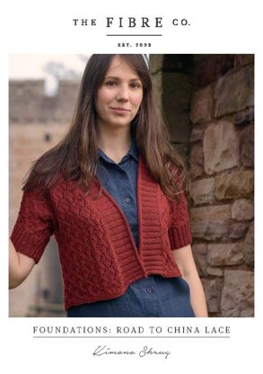 Kimono Shrug in The Fibre Co. Road to China Lace - Downloadable PDF