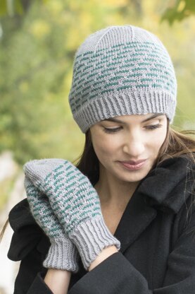 Duomo Hat & Mittens Set in Cascade Yarns Cherub DK - DK414 ...