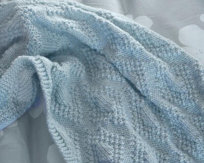 Seed Stitch Diamond Blanket