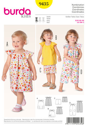 Burda B9435 Toddler Separates Sewing Pattern