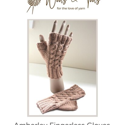 Amberley Fingerless Gloves - knitted in the round