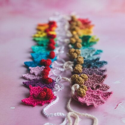 Rainbow Holly Garland