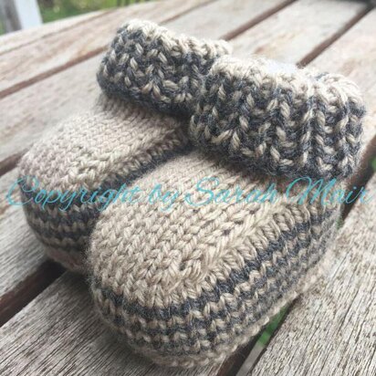 Grey Boy's Baby Booties