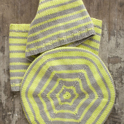 Manyara Hat and Scarf in Manos del Uruguay Silk Blend Semi-Solid - 2013T