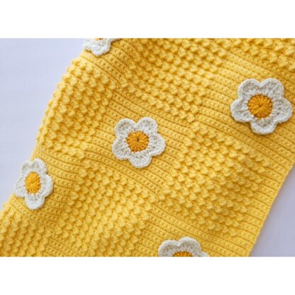 Checkered Puff Stitch Blanket