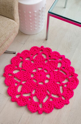 Pretty in Pink Rug in Red Heart Vivid - LW4074 - Downloadable PDF