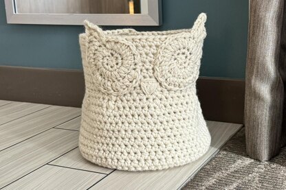 Owl Basket (Crochet Bulky Version)