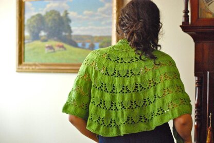 Snow Drops & Snap Peas Shawl