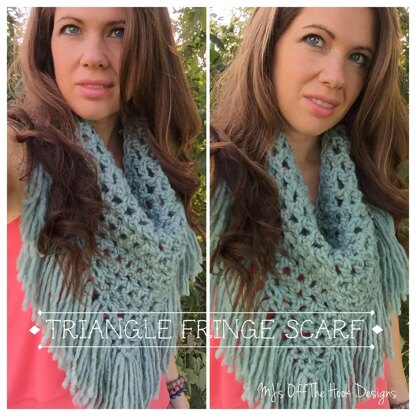 Bulky & Quick Fringed Triangle Scarf