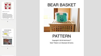 Bear Basket for Nursery