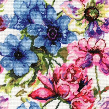 Design Works Watercolour Floral Needlepoint Kit - 12in x 12in