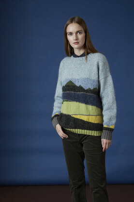 Flora Sweater - Knitting Pattern For Women in Debbie Bliss Fine Donegal, Rialto DK & Angel