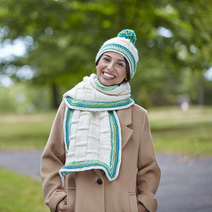 742 Delmare Hat and Scarf - Knitting Pattern for Women in Valley Yarns Berkshire Bulky 