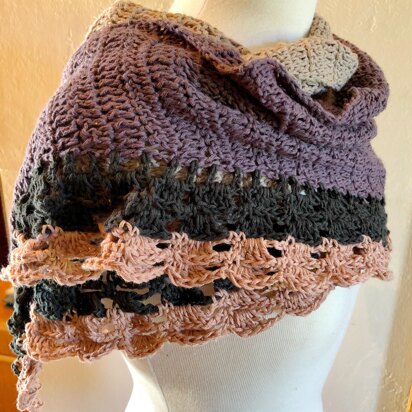 Journey Through the Stones Crochet Shawl