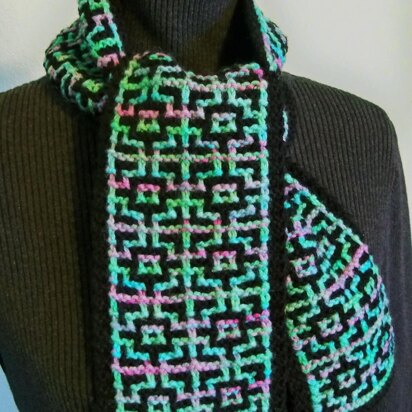 Knit Mosaic Scarf