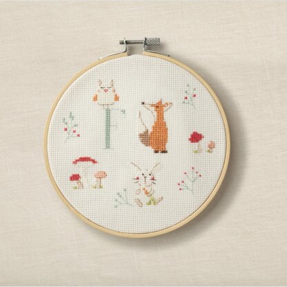 DMC Woodland Friends Monogram Cross Stitch Kit - 15.7cm