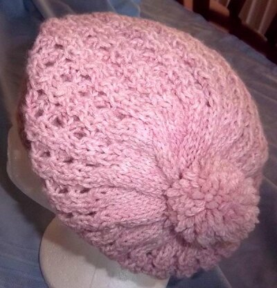 Ribby Lacy Slouchy Hat