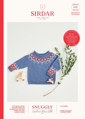 Jumper in Sirdar Snuggly Cashmere Merino Silk 4 Ply - 5391 - Leaflet