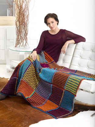 Fall Colors Afghan in Lion Brand Vanna's Choice - L32075B